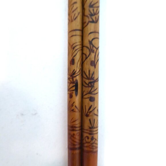 VINTAGE NEW 10.375” HANDCRAFTED SEKI HAMONO KOI FISH STAINLESS STEEL CHOPSTICKS - Picture 5 of 5